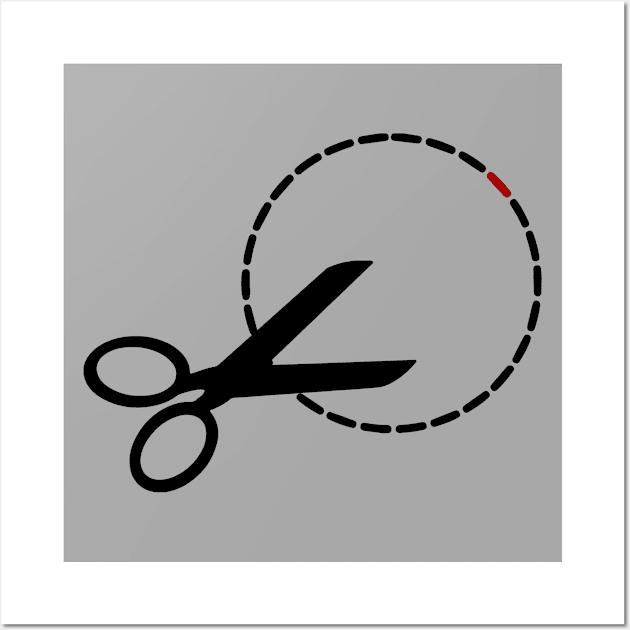 Cut here with scissors Wall Art by SofiaYoushi